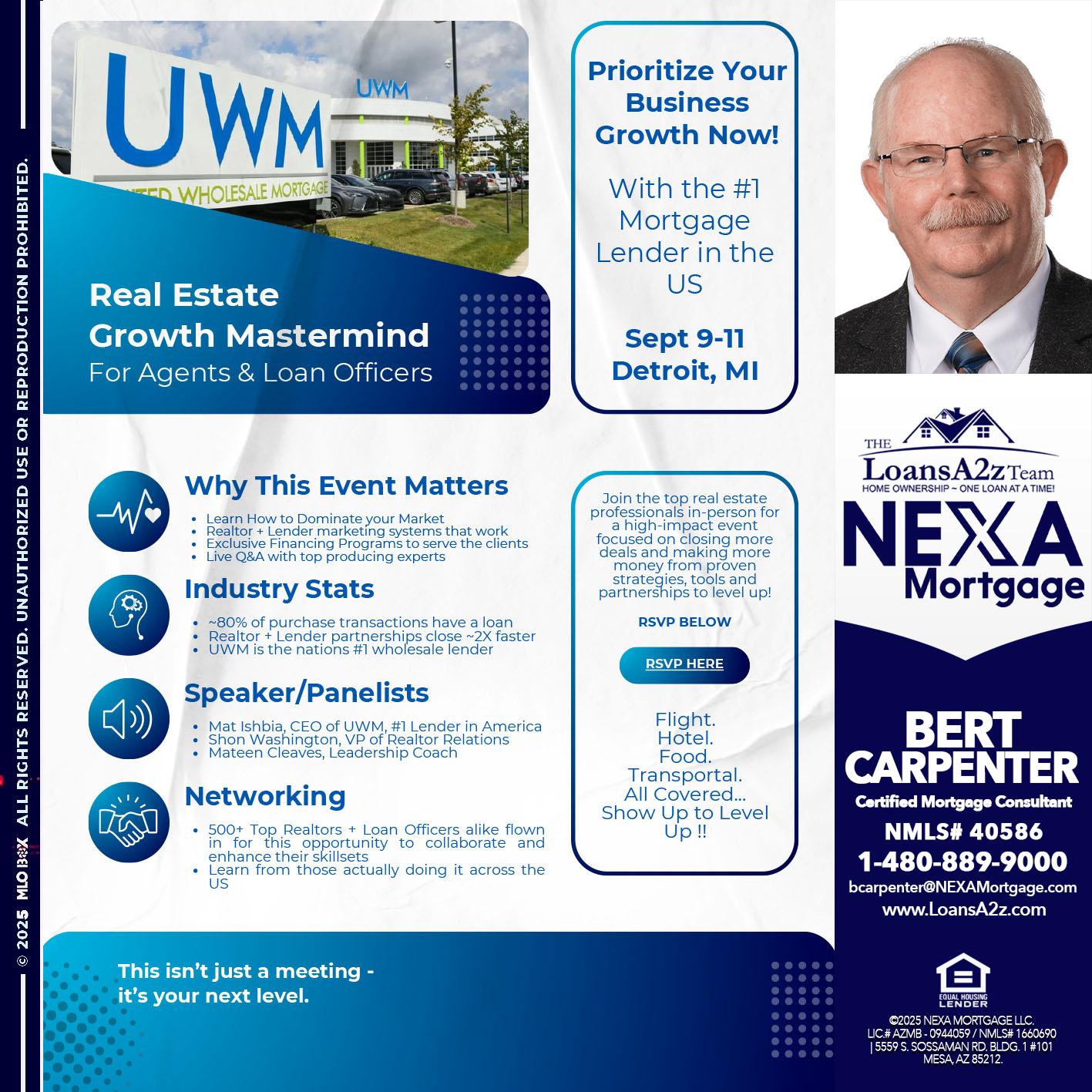 DETROIT TRIP - Bert Carpenter -Certified Mortgage Consultant