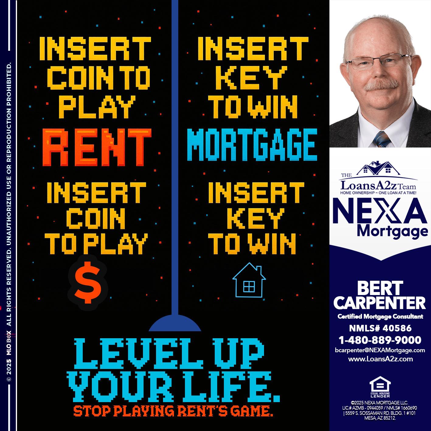 INSERT COIN - Bert Carpenter -Certified Mortgage Consultant