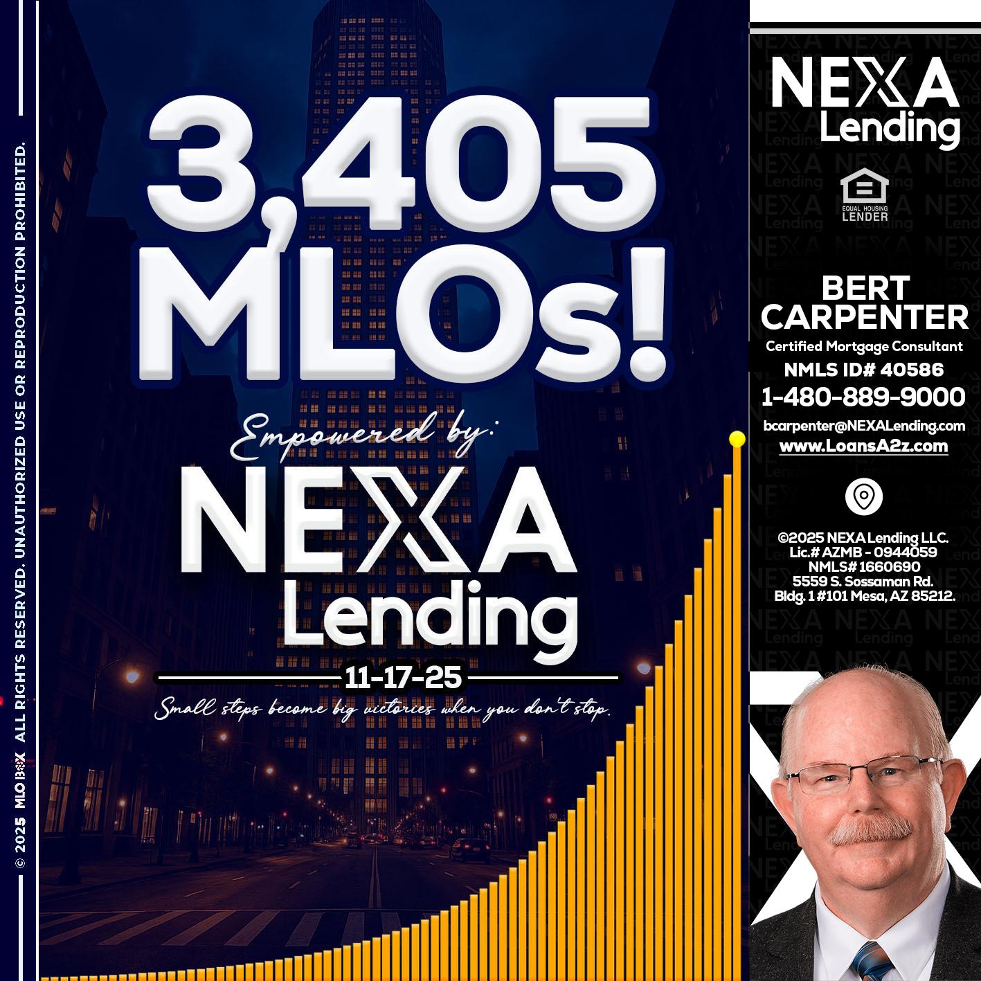 3405 MLOs - Bert Carpenter -Certified Mortgage Consultant