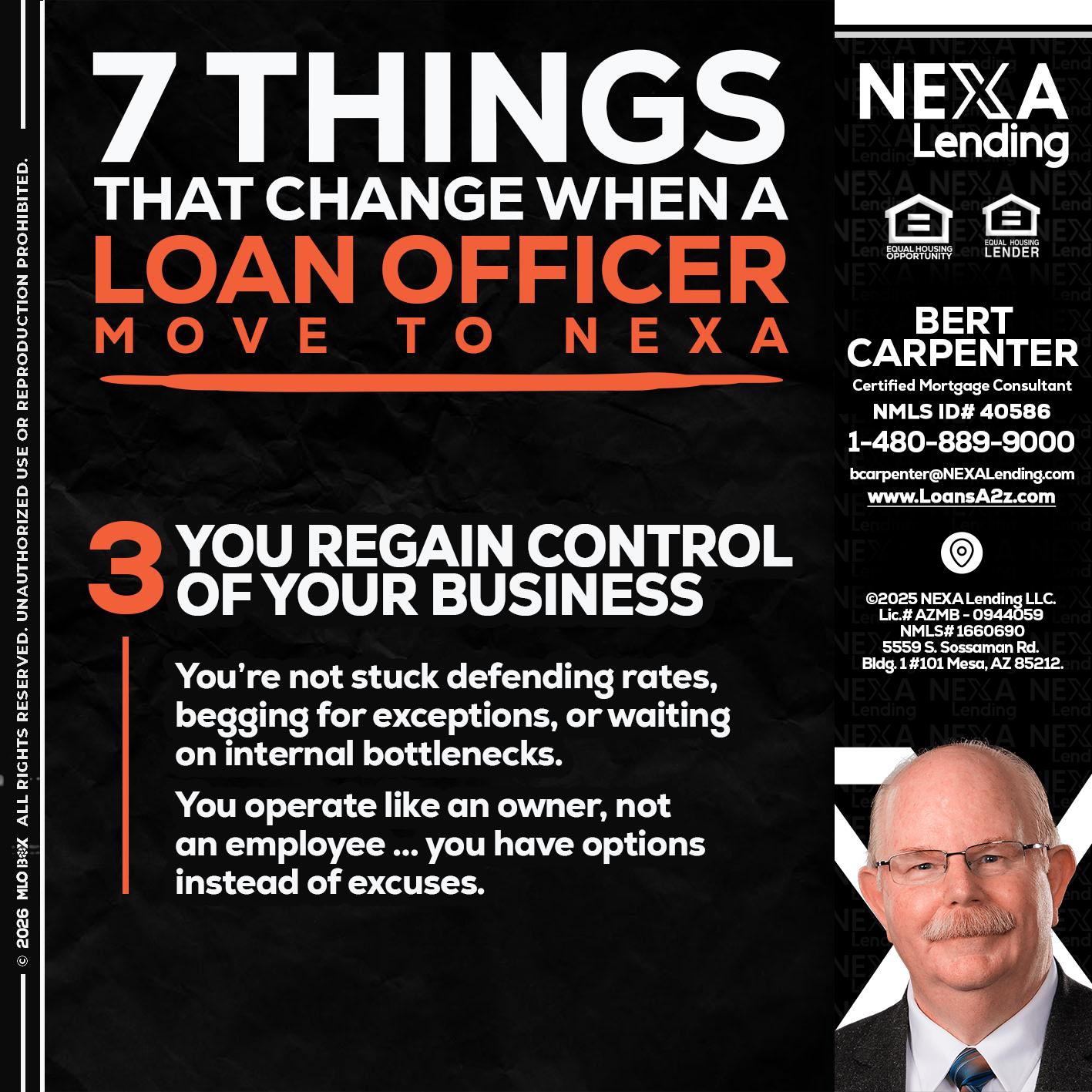 7 things (3) - Bert Carpenter -Certified Mortgage Consultant