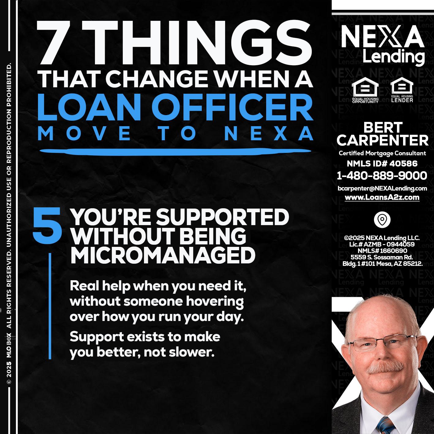 7 THINGS (5) - Bert Carpenter -Certified Mortgage Consultant