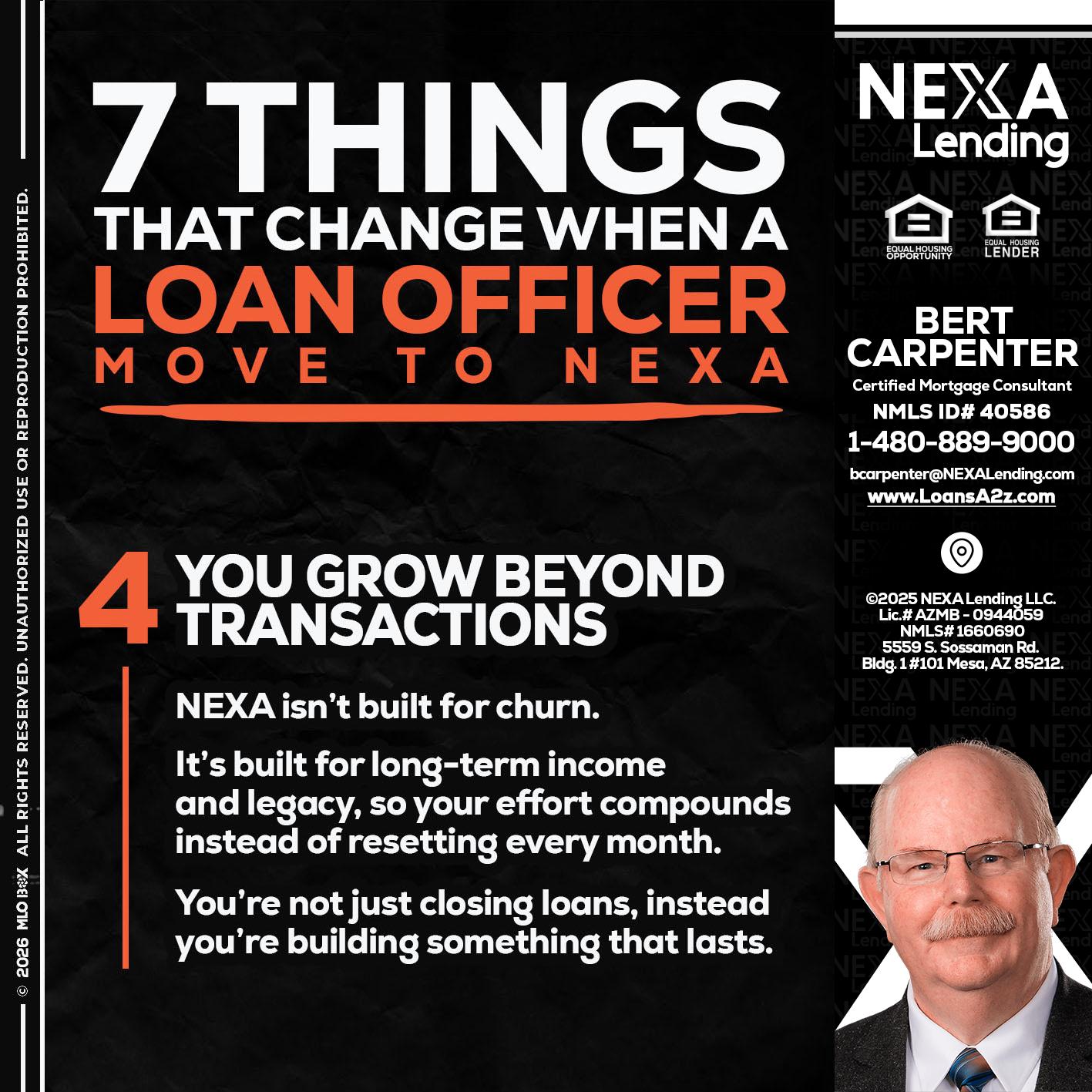 7 THINGS (4) - Bert Carpenter -Certified Mortgage Consultant