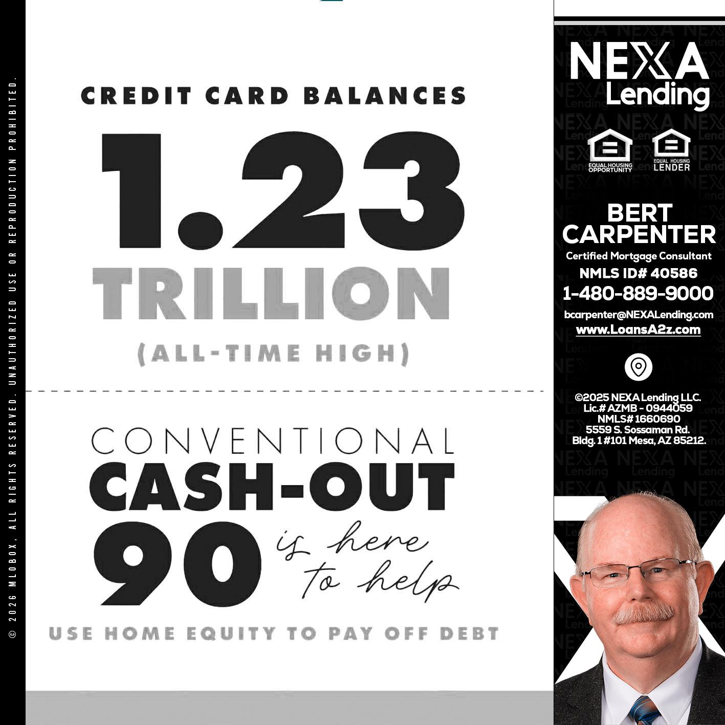 CREDIT CARD BALANCE - Bert Carpenter -Certified Mortgage Consultant