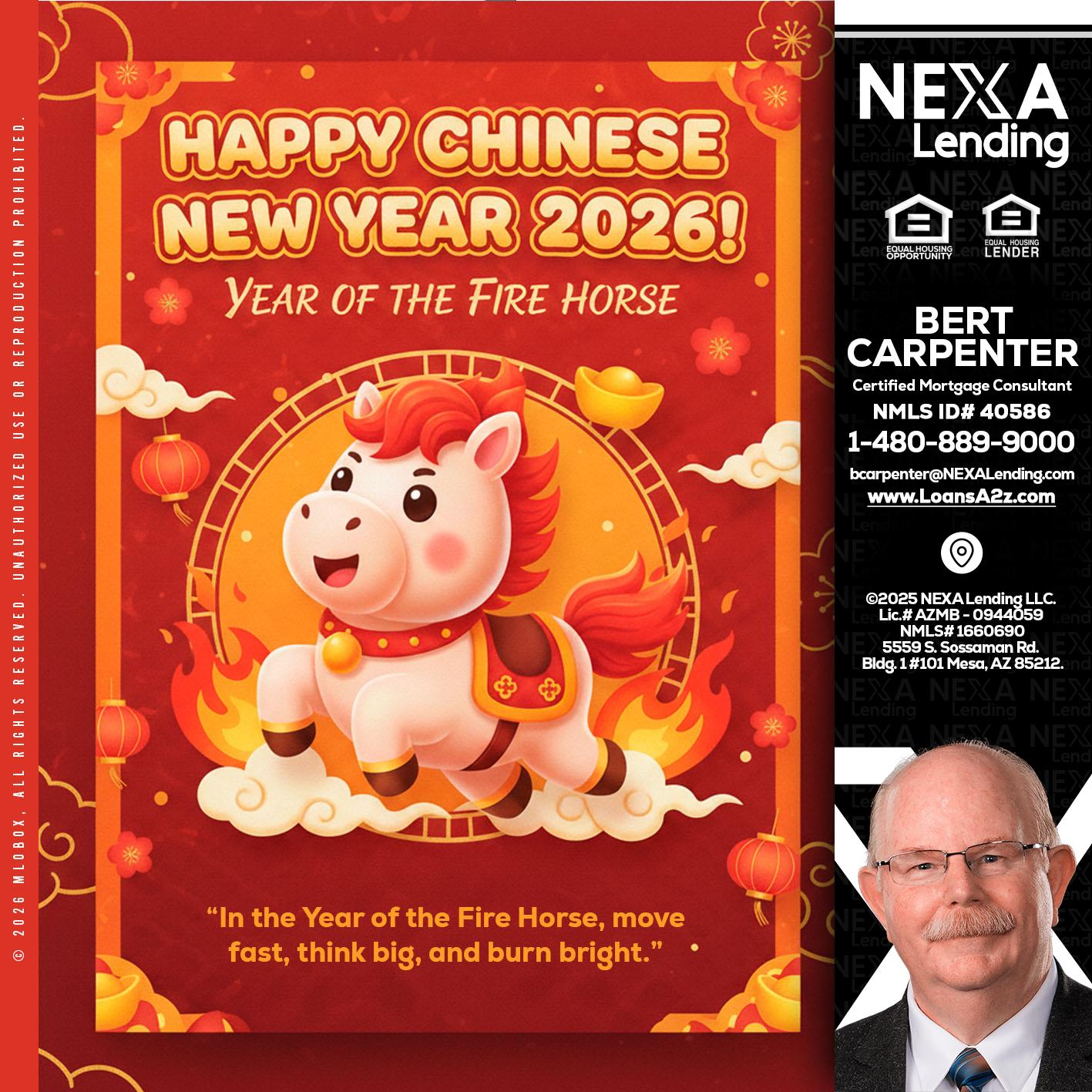happy Chinese new year - Bert Carpenter -Certified Mortgage Consultant