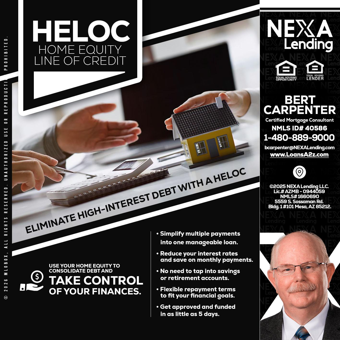 HELOC - Bert Carpenter -Certified Mortgage Consultant