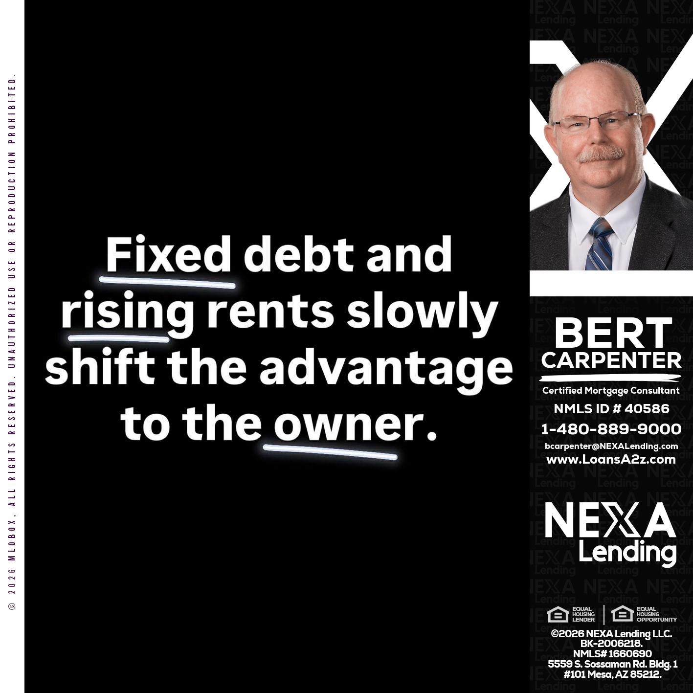 FIXED DEBT - Bert Carpenter -Certified Mortgage Consultant