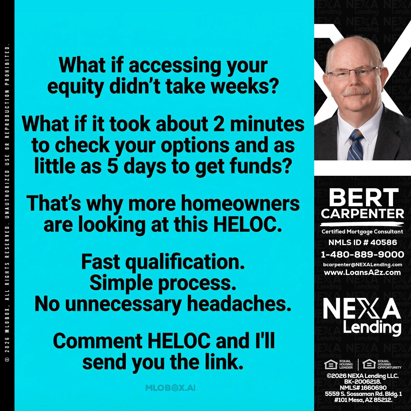 what if - Bert Carpenter -Certified Mortgage Consultant