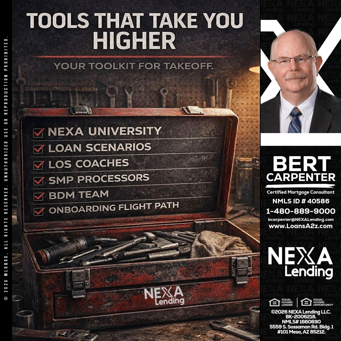 TOOLS THAT - Bert Carpenter -Certified Mortgage Consultant