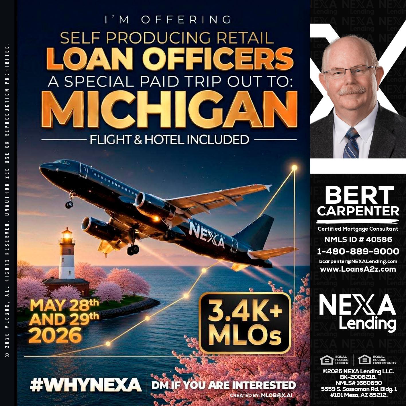 MICHIGAN TRIP - Bert Carpenter -Certified Mortgage Consultant