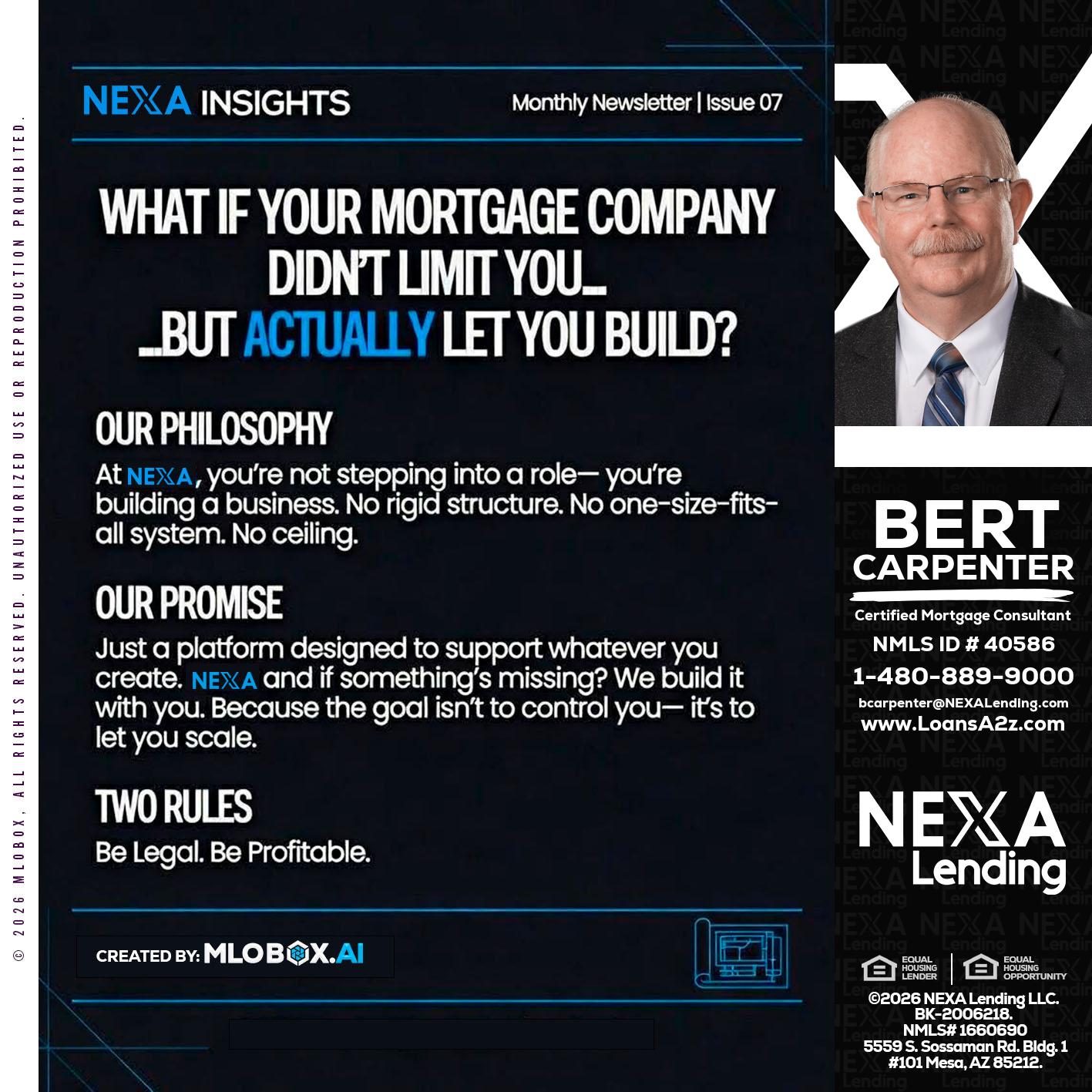 NEXA INSIGHTS - Bert Carpenter -Certified Mortgage Consultant