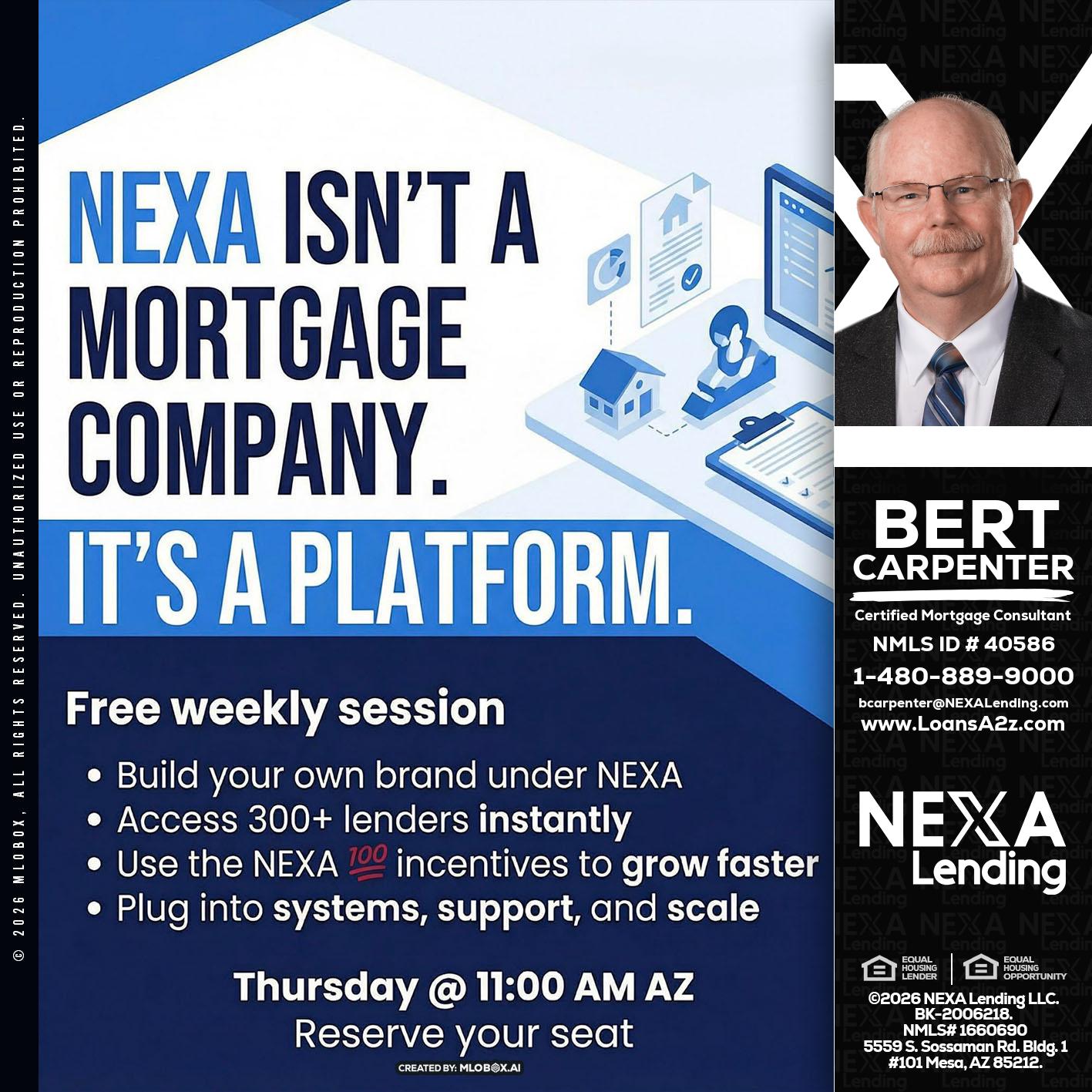 NEXA ISNT - Bert Carpenter -Certified Mortgage Consultant