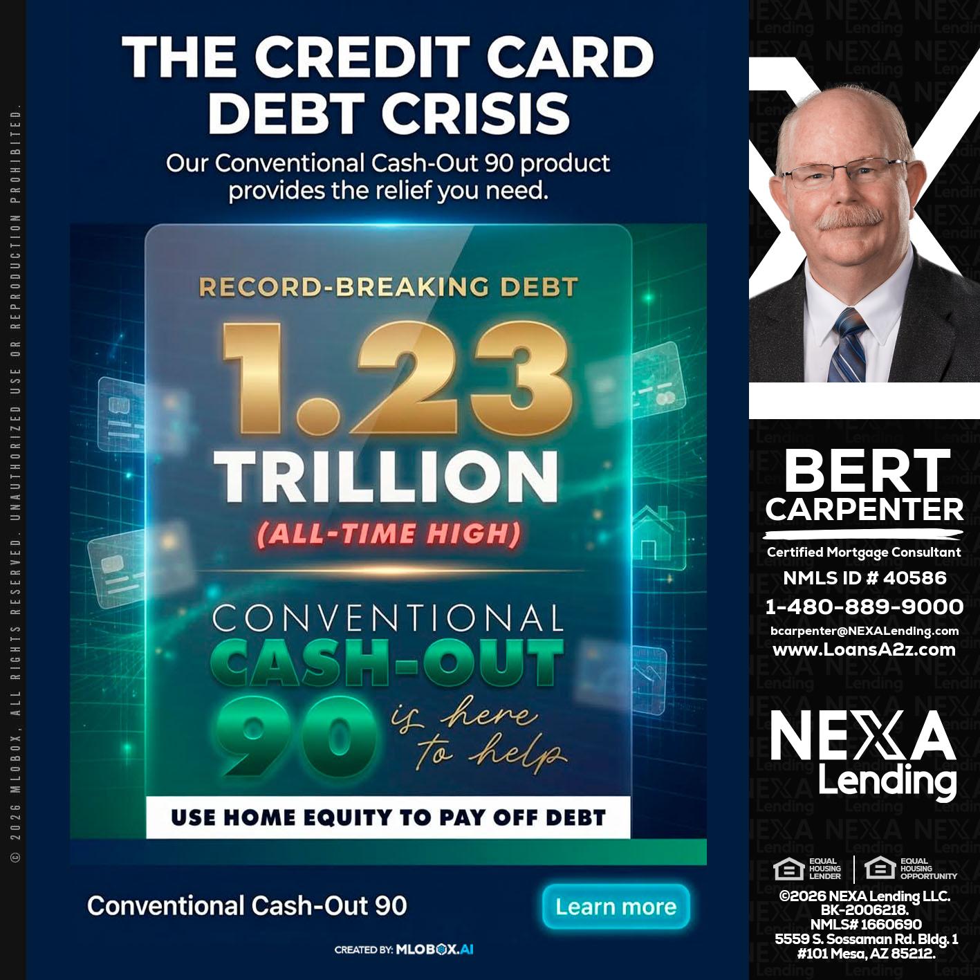 THE CREDIT CARD - Bert Carpenter -Certified Mortgage Consultant